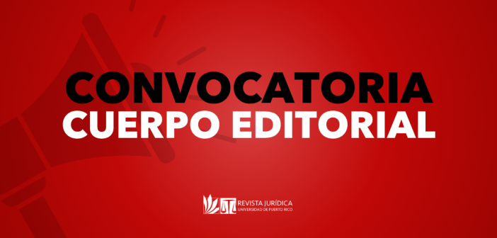 Convocatoria Cuerpo Editorial