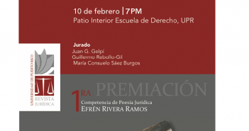Fotografía de el flyer de Noche de Bohemia: 1er Premiación Competencia de Poesía Jurídica Efrén Rivera Ramos.
