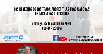 Conferencia: Los Derechos de los Trabajadores y las Trabajadoras de Cara a las Elecciones