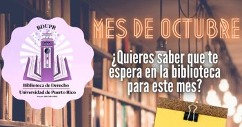 Actividades Biblioteca de Derecho del mes del octubre