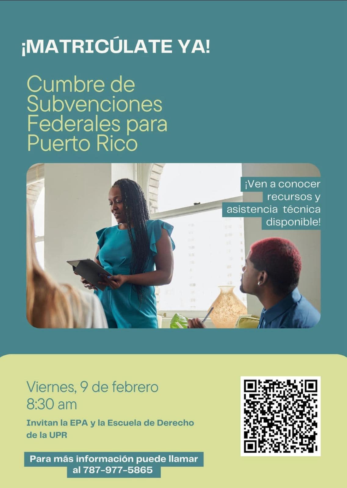 Se invita a la Cumbre de Subvenciones Federales para Puerto Rico el viernes, 9 de febrero a las 8:30 AM en la Escuela de Derecho UPR.